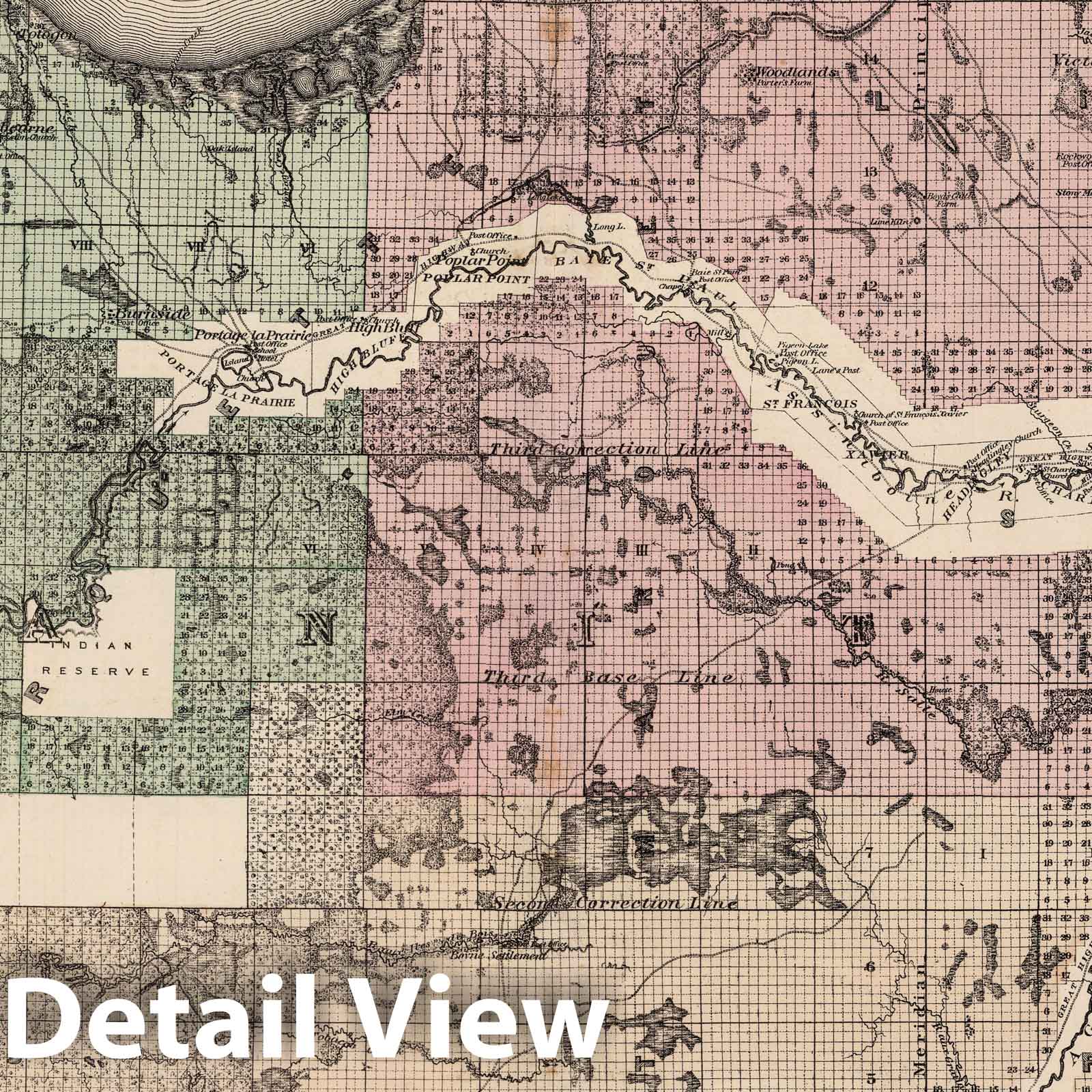 Manitoba, 1880 - Historical Map Print from Illustrated Atlas