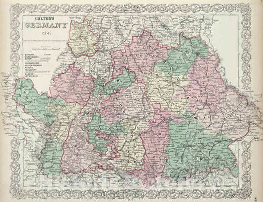 Historic Map : 1874 Germany. v2 - Vintage Wall Art