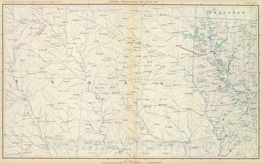 Historic Map : Military Atlas - 1895 Gen. map XXIII. - Vintage Wall Art