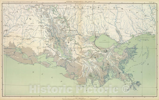 Historic Map : Military Atlas - 1895 Gen. map XXI. - Vintage Wall Art