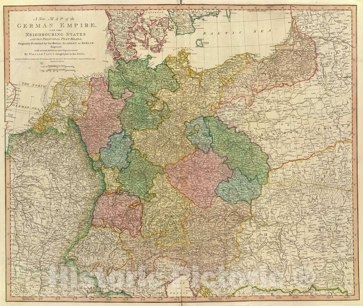Historic Map : 1788 German Empire. v1 - Vintage Wall Art