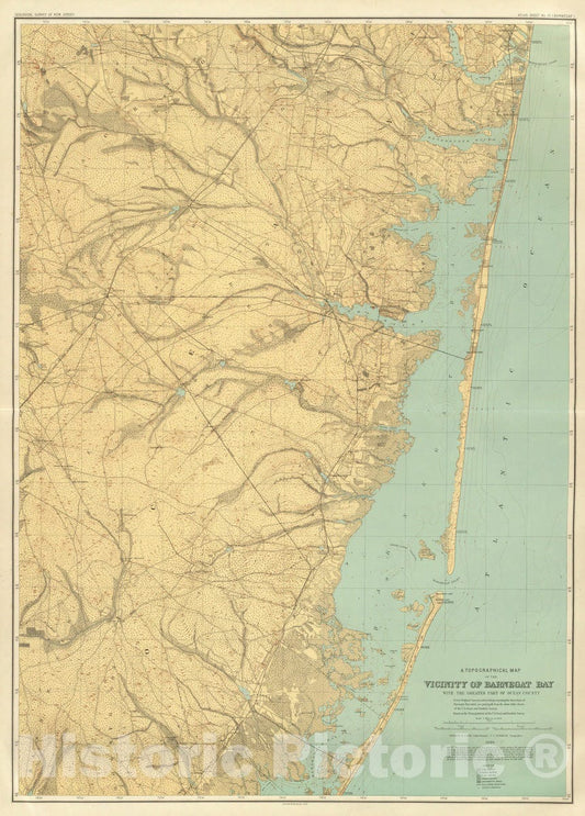 Historic Map : 1888 13 Barnegat. - Vintage Wall Art