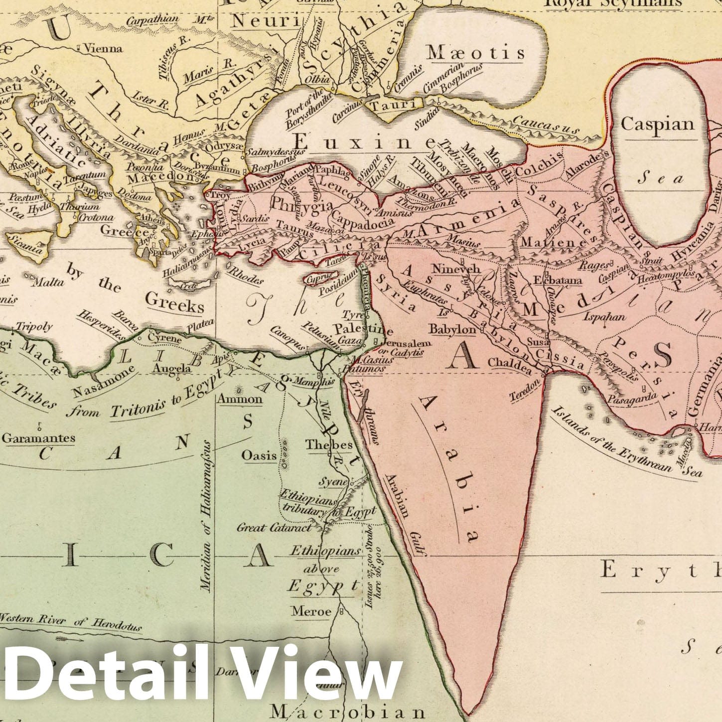 The World According to the Idea of Herodotus, 1819 - Historical Map Print