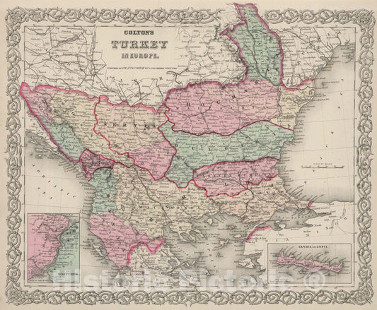 Historic Map : 1886 Turkey in Europe. - Vintage Wall Art
