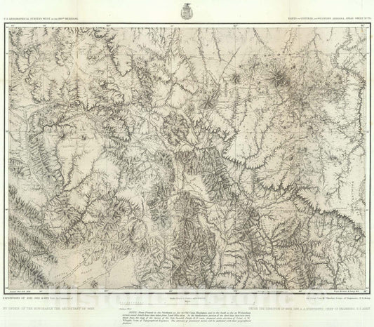 Historic Map : Arizona, 1876 75. Cent, W. Arizona. , Vintage Wall Art