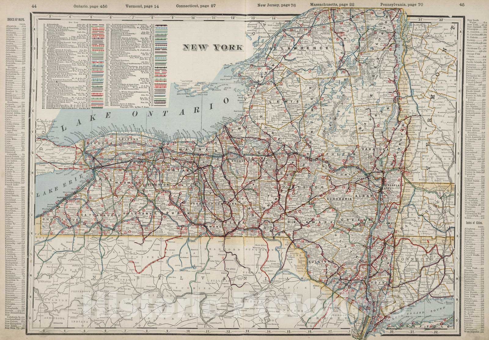 Historic Map : 1901 New York. - Vintage Wall Art