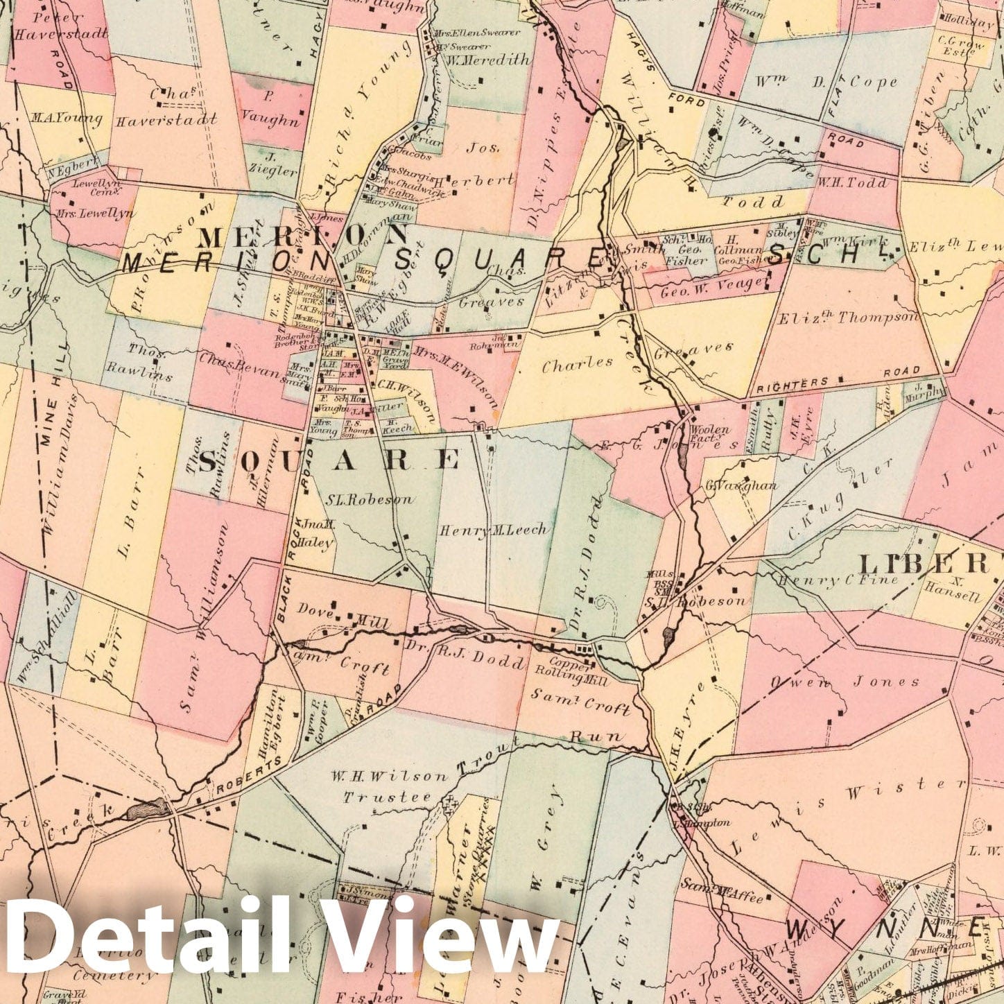 Lower Merion Township, Montgomery County, Pennsylvania - Property Map, 1871