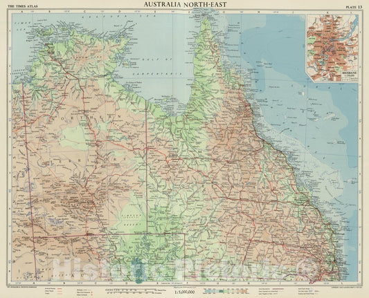 Historic Map : 1958 Australia North-East. Plate 13, v.1 - Vintage Wall Art