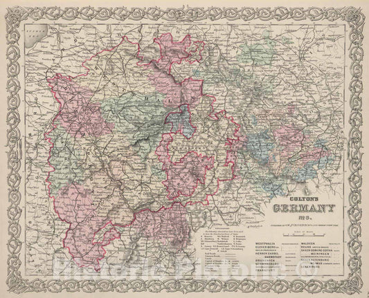 Historic Map : 1886 Germany No.3. - Vintage Wall Art