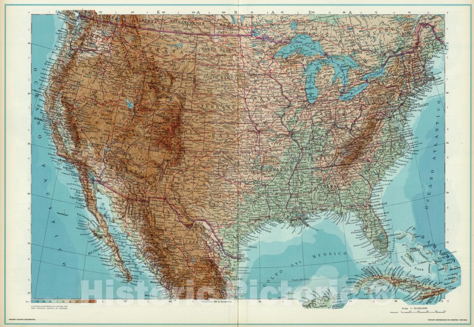 Historic Map : 1952 United States - Vintage Wall Art