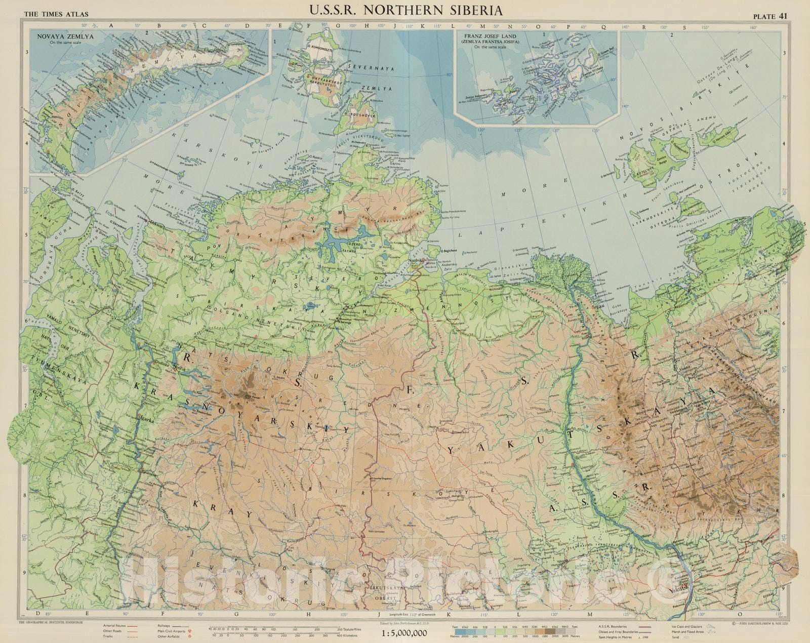 Historic Map : 1959 U.S.S.R. Northern Siberia. Plate 41, V. II - Vintage Wall Art