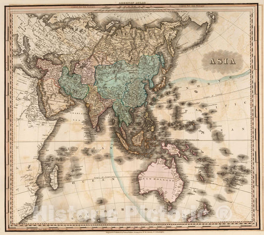 Historic Map : 1833 Asia. - Vintage Wall Art