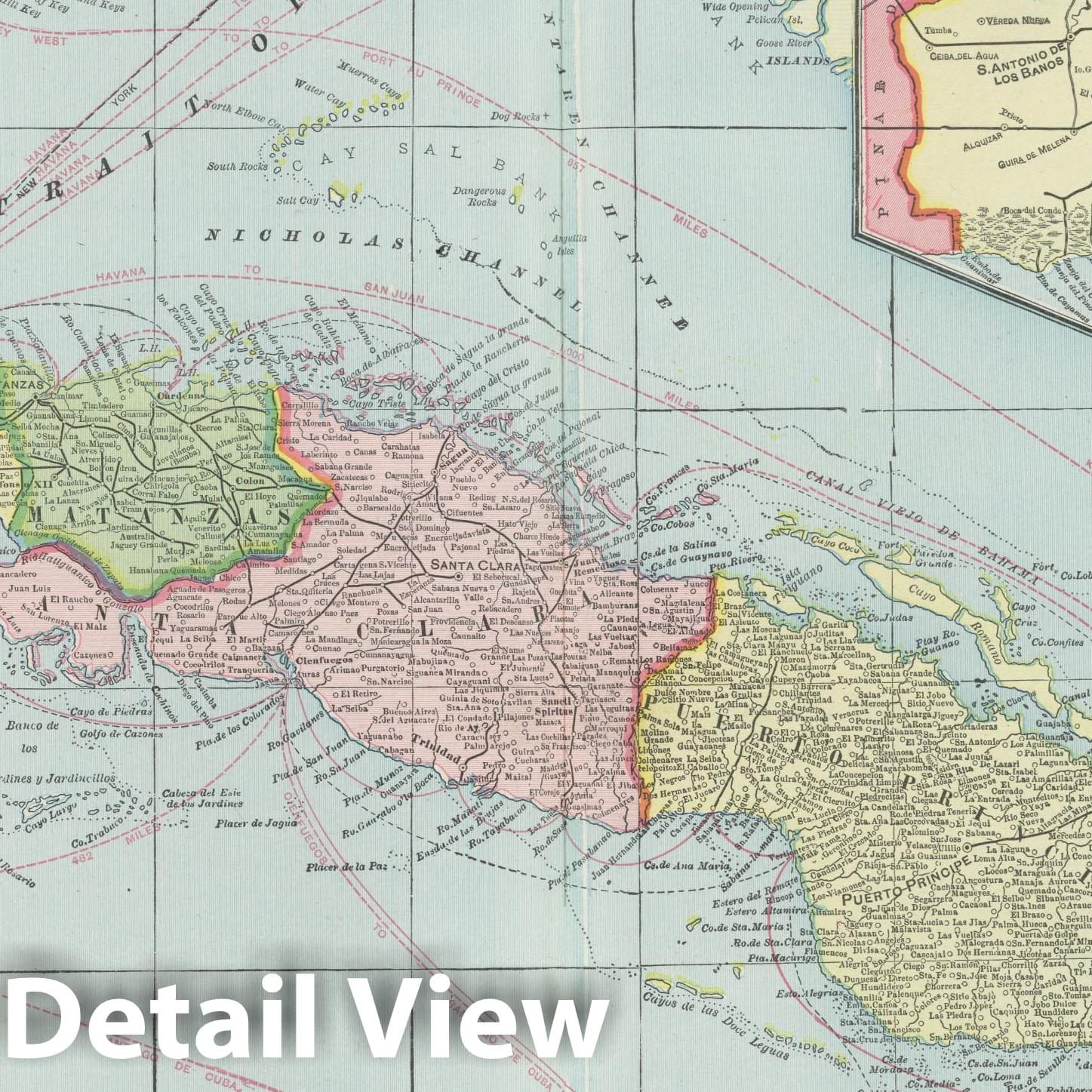 Cuba - Railroad Map, 1901 - Historical Map Print