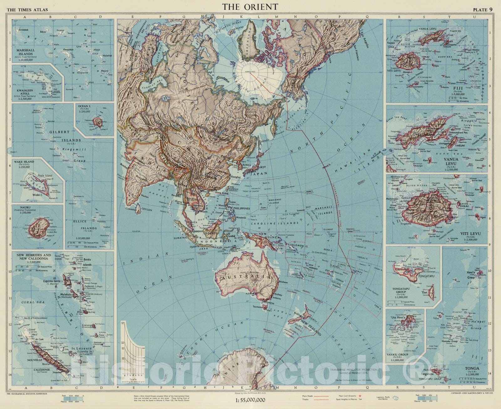 Historic Map : 1958 The Orient, Plate 9, v.1 - Vintage Wall Art