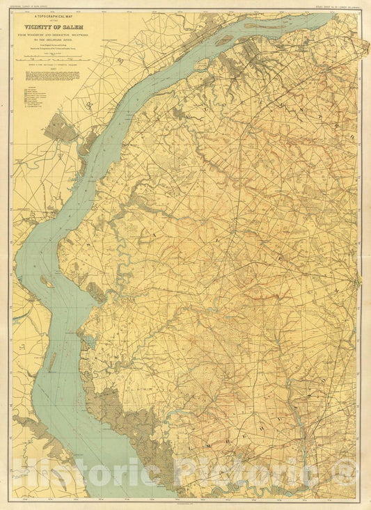 Historic Map : 1888 10 Lower Delaware. - Vintage Wall Art