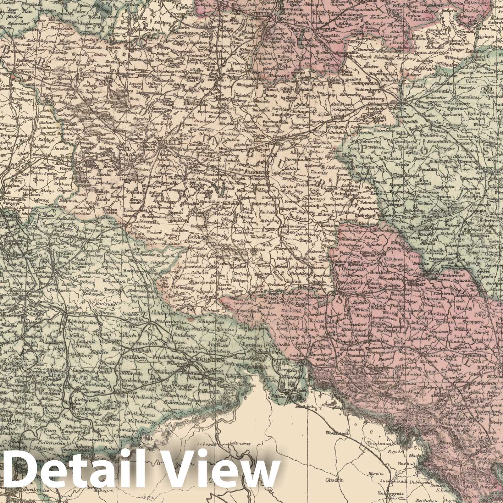 Germany, 1873 - Historical Map Print from The Peoples' Pictorial Atlas