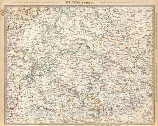 Historic Map : 1834 Russia Part lV. - Vintage Wall Art