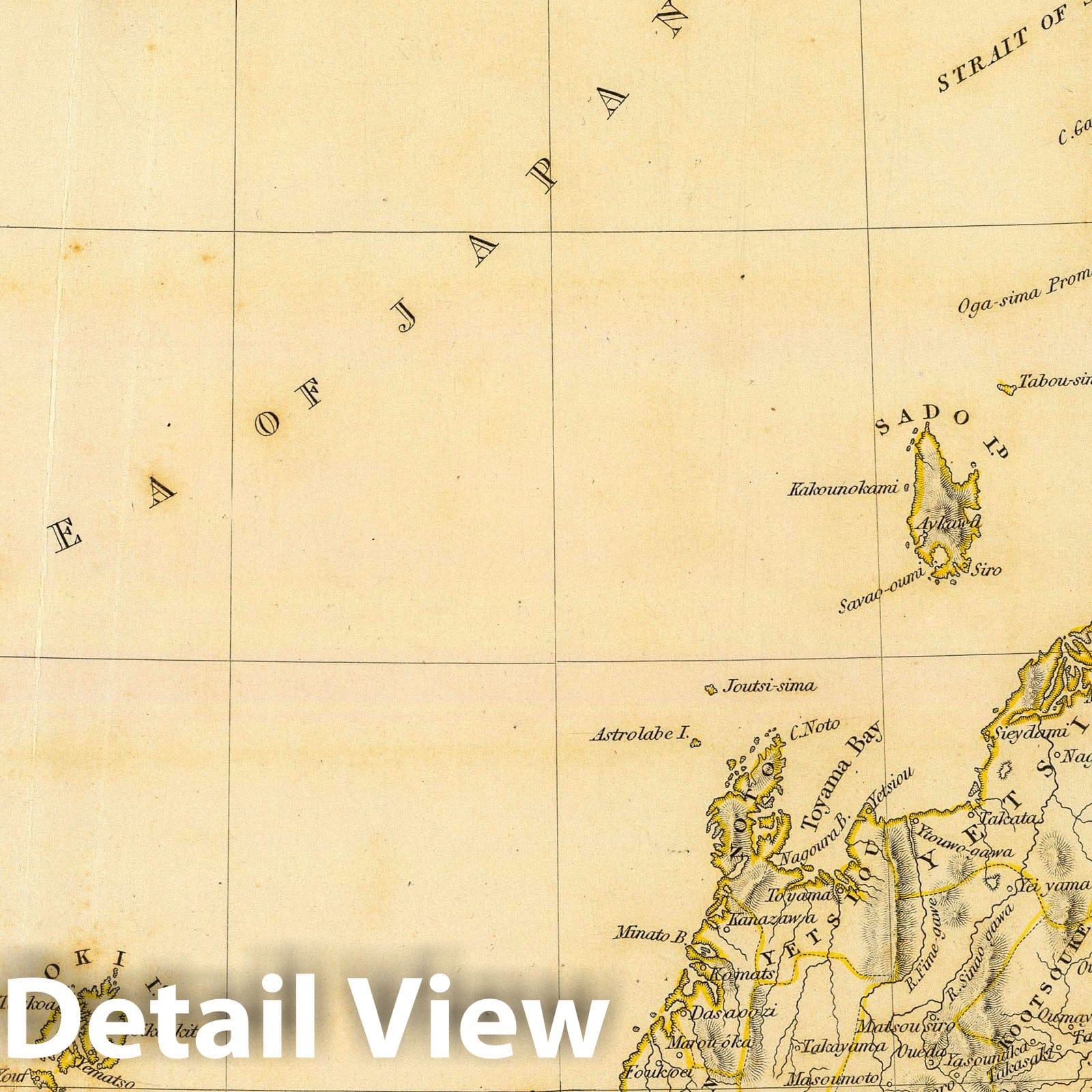 Japan and Nagasaki Harbor - Historical Map Print, 1835