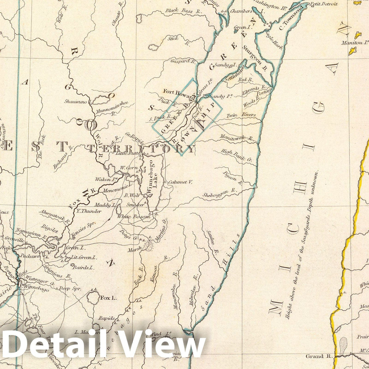 Northwestern Territories and Michigan - Geologic Map, 1833 - Historical Map Print