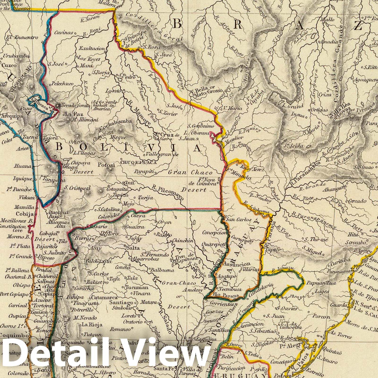 South America - Geologic Map, 1842 - Historical Map Reproduction