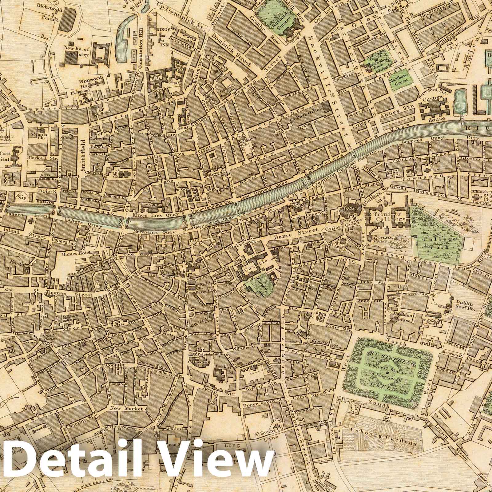 Dublin, Ireland - Geologic Map, 1836 - Historical Map Print