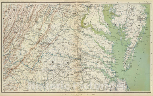 Historic Wall Map : Military Atlas - 1895 Gen. map II. - Vintage Wall Art