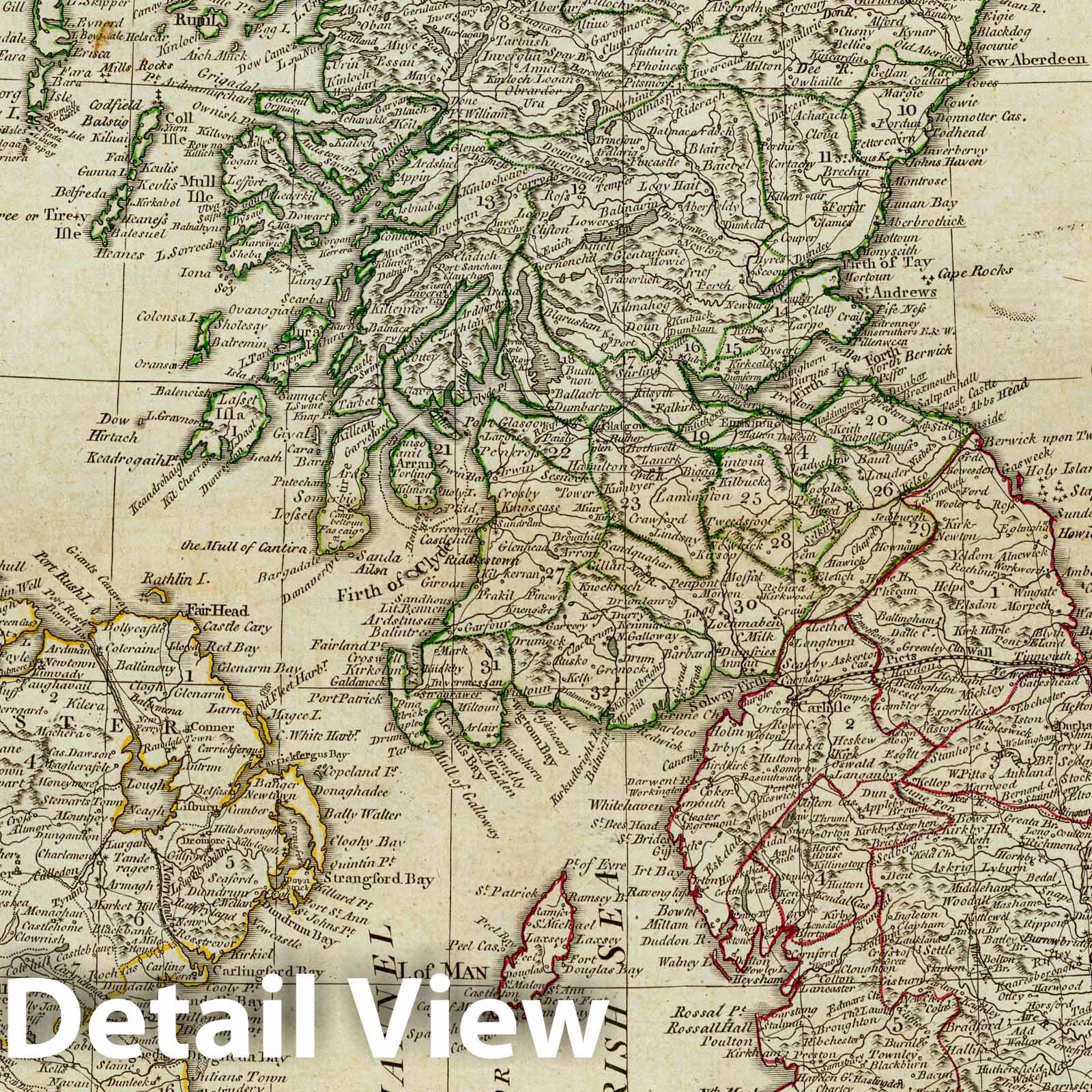 British Isles - Road Map, 1788 - Historical Map Print