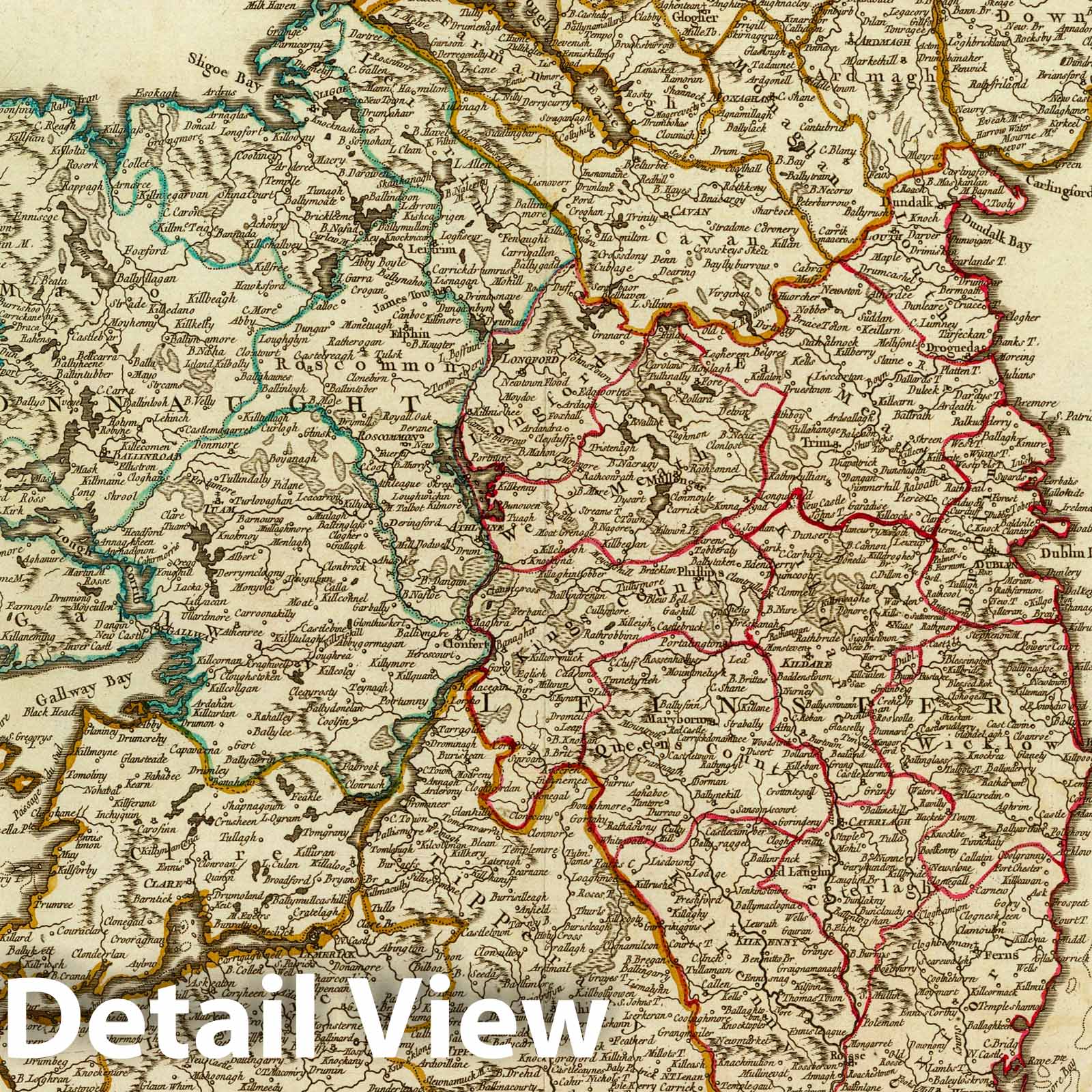 Ireland - Postal Map, 1750 - Historical Map Reproduction