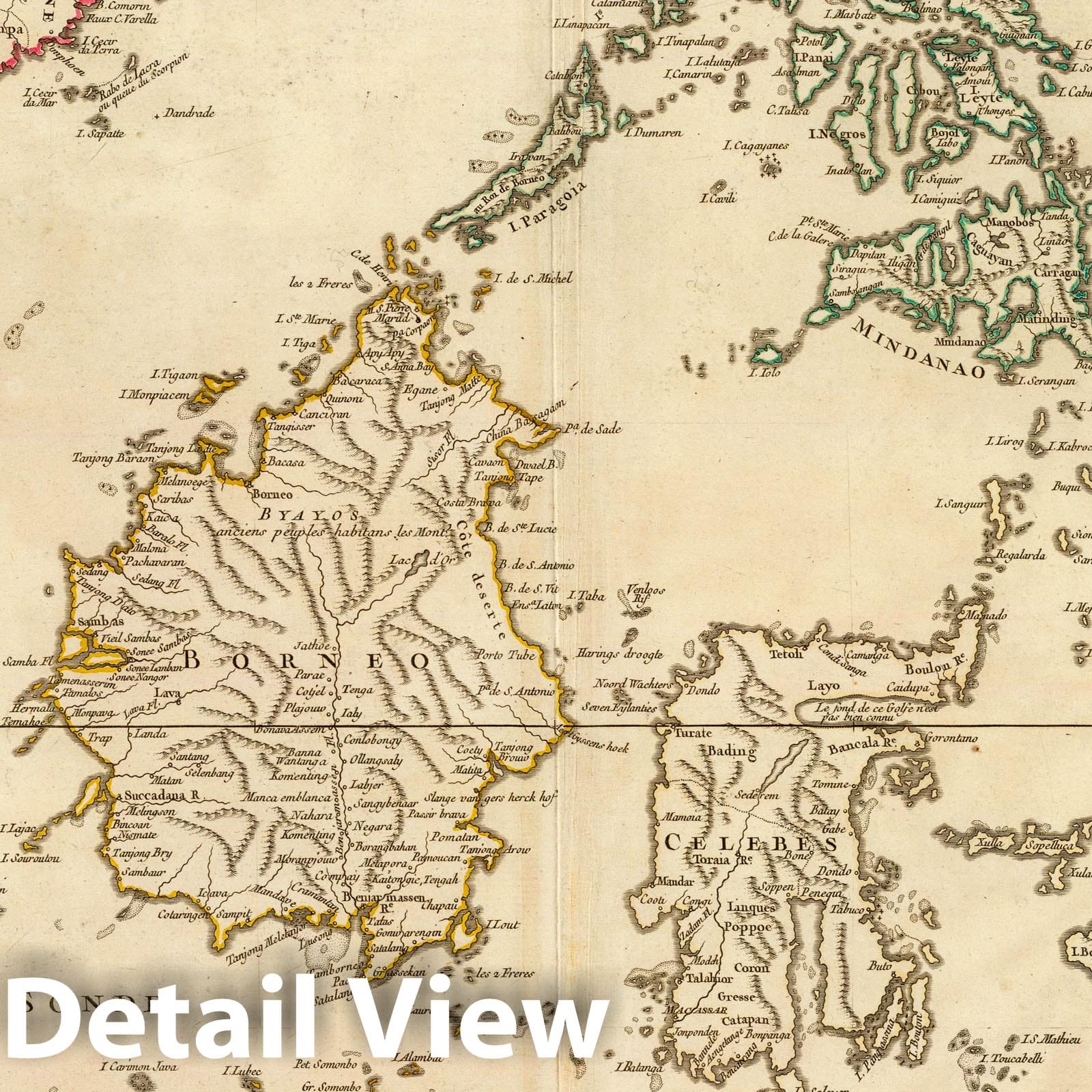 East Indies Archipelago - Postal Map, 1750 - Historical Map Print