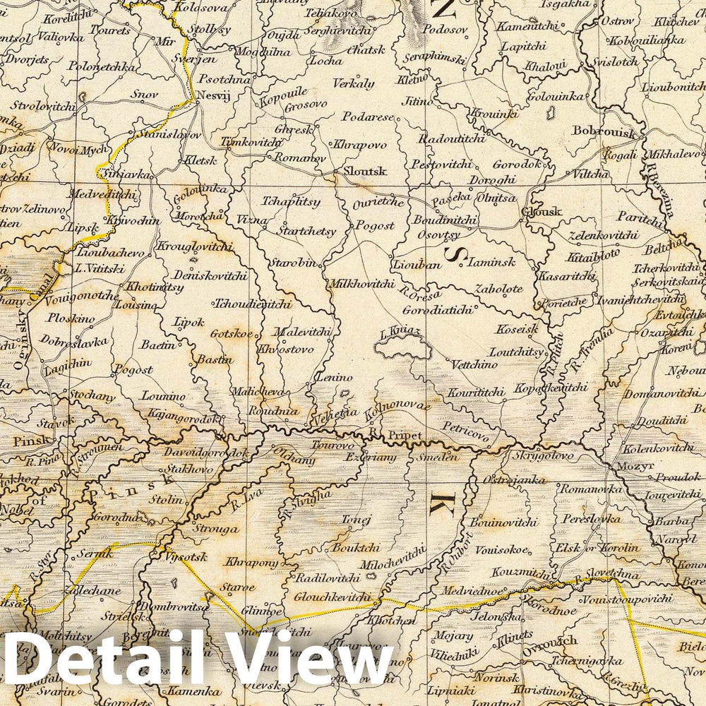 Historic Map : 1835 Russia in Europe Part V. - Vintage Wall Art
