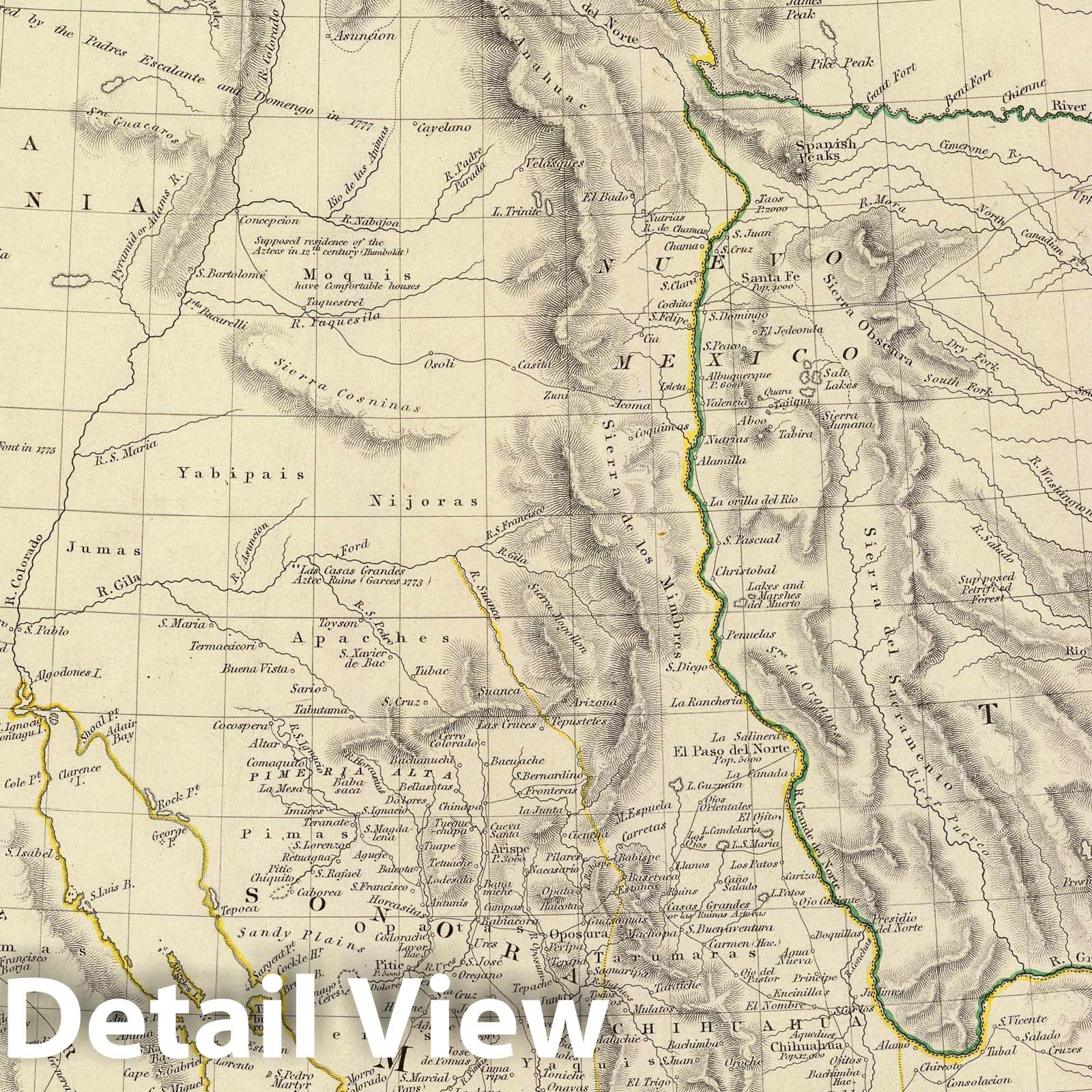 Texas, California, and Northern Mexico - Geologic Map, 1842