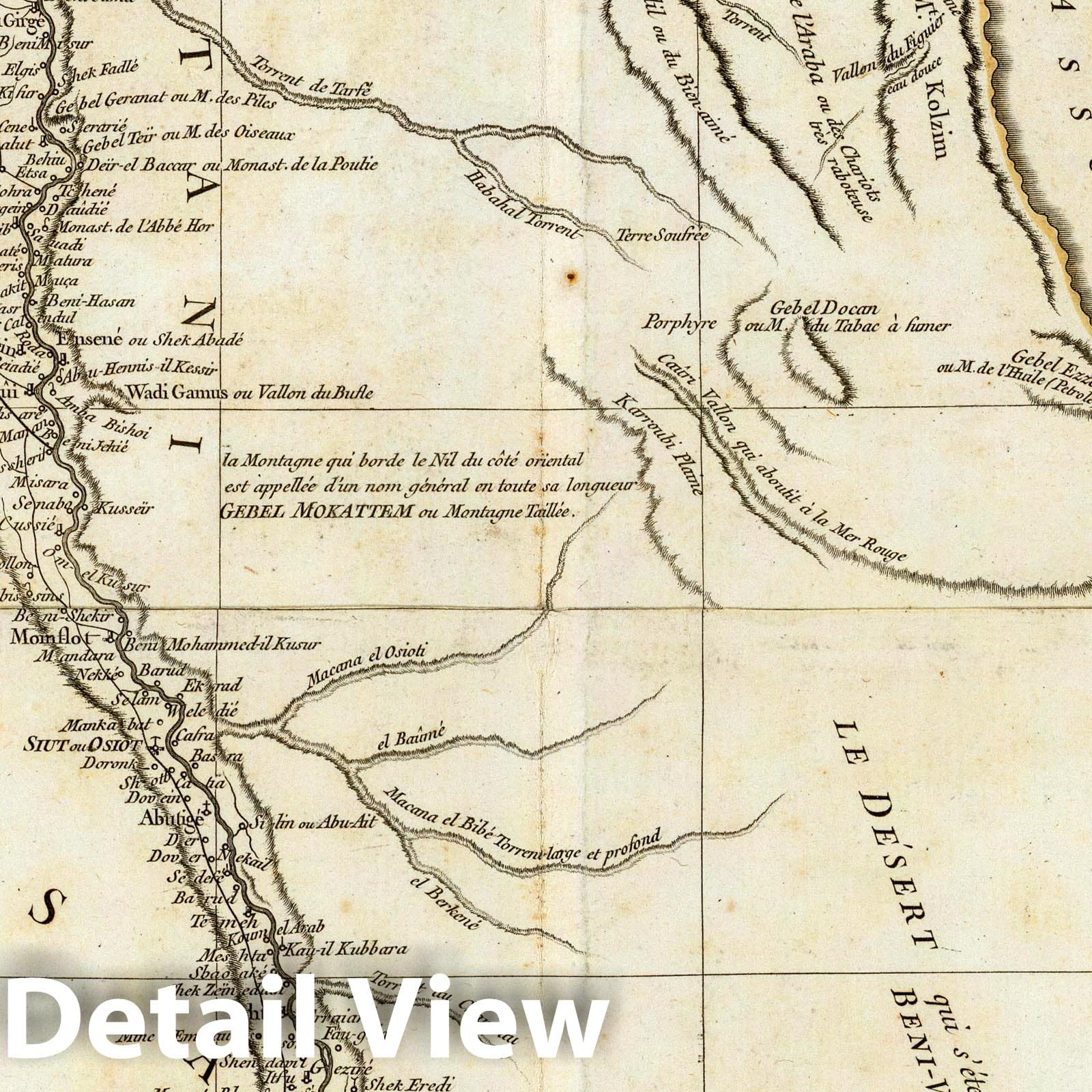 Egypt, 1765 - Historical Map Print by d'Anville