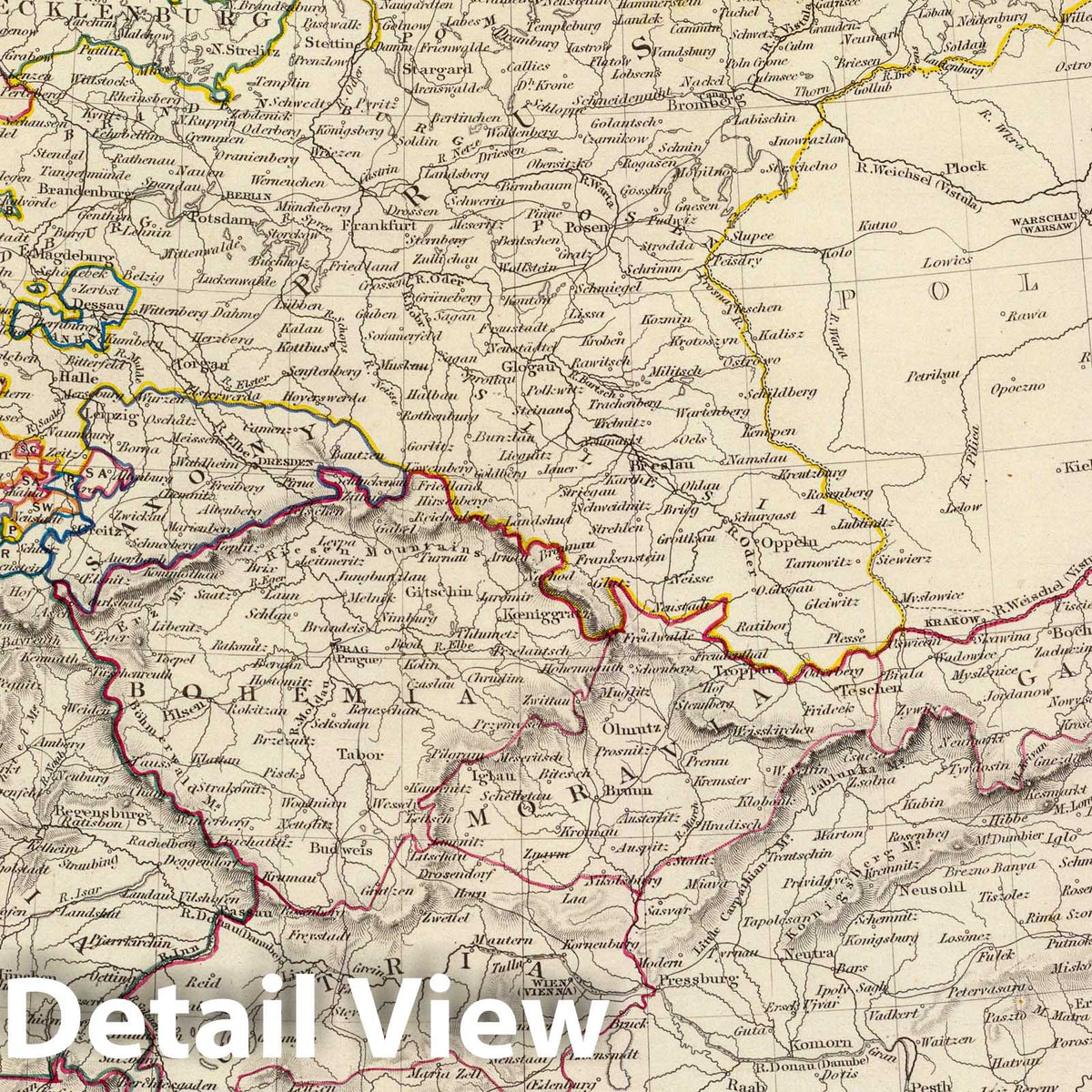 Germany - Geologic Map, 1840 - Historical Map Print