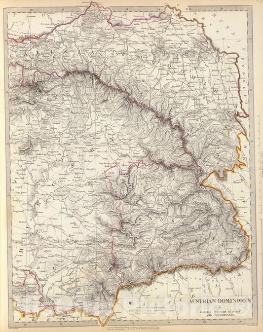 Historic Map : 1832 Austrian Dominions II. - Vintage Wall Art