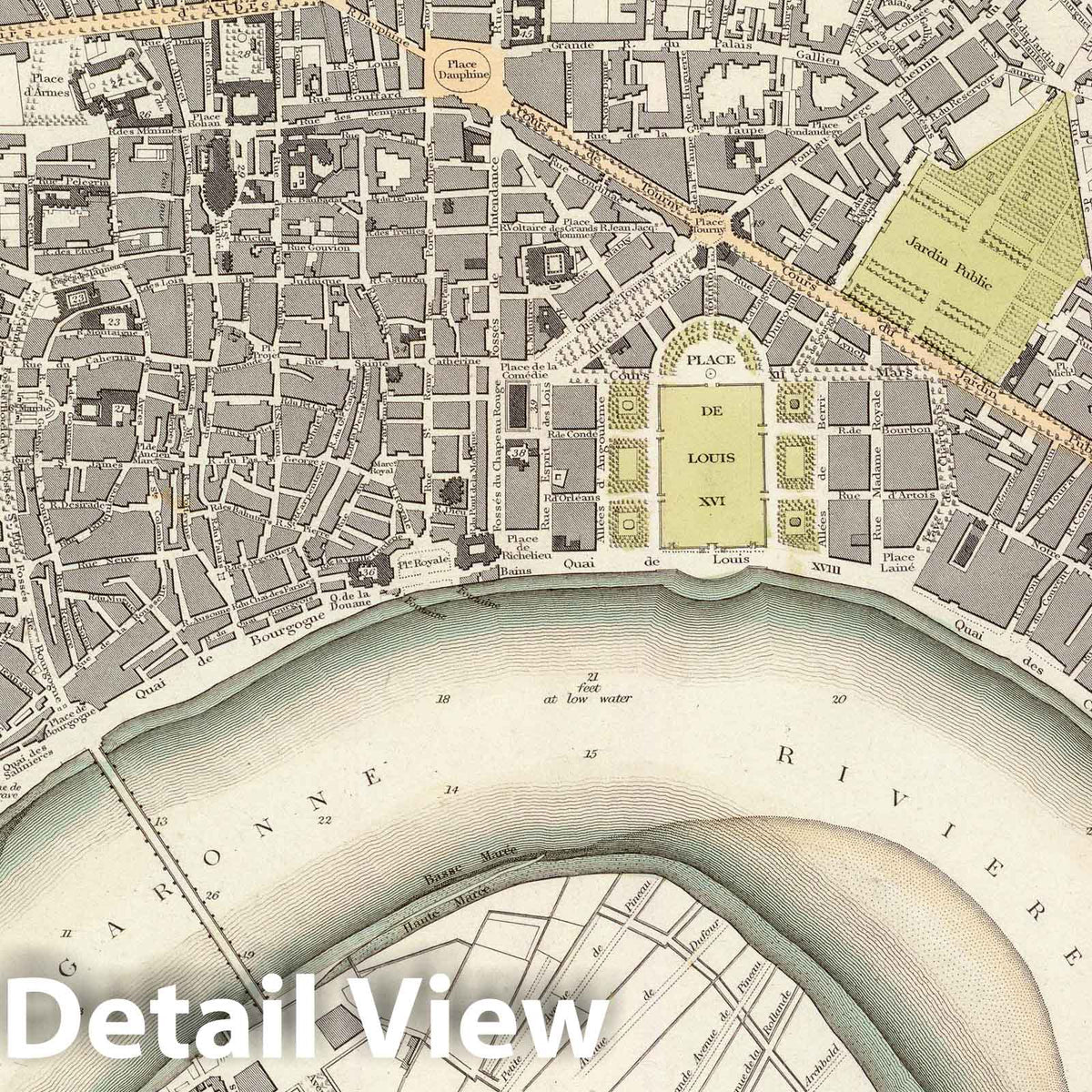 Bordeaux - Geologic Map, 1832 - Historical City Plan Print