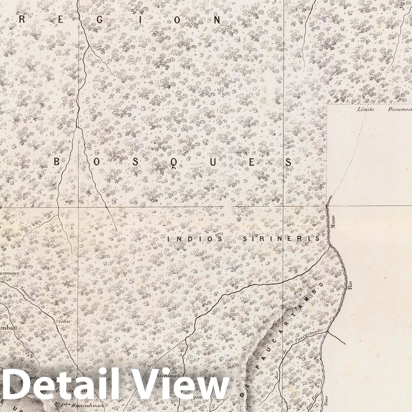 Departamento de Cuzco Map 1865 - Paz Soldan Peru Atlas Historical Print