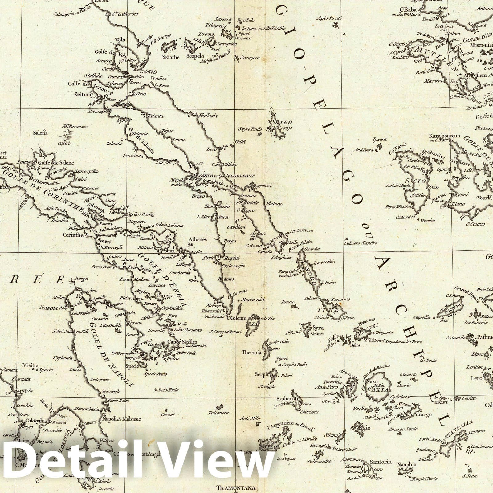 Greece and the Archipelago, 1756 - Historical Map Print