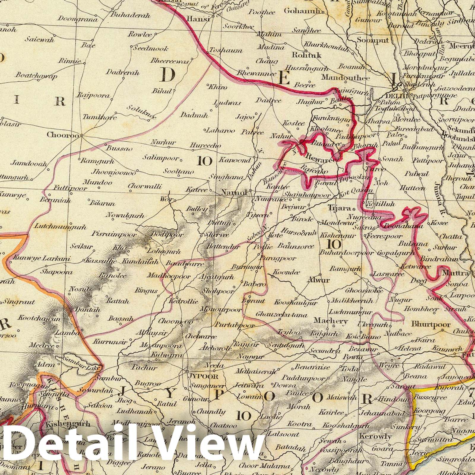 Historic Map : 1833 India IX : Vintage Wall Art