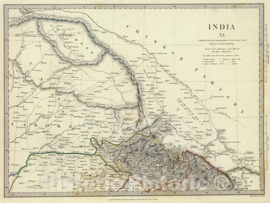 Historic Map : India; Pakistan, 1834 India XI. , Vintage Wall Art