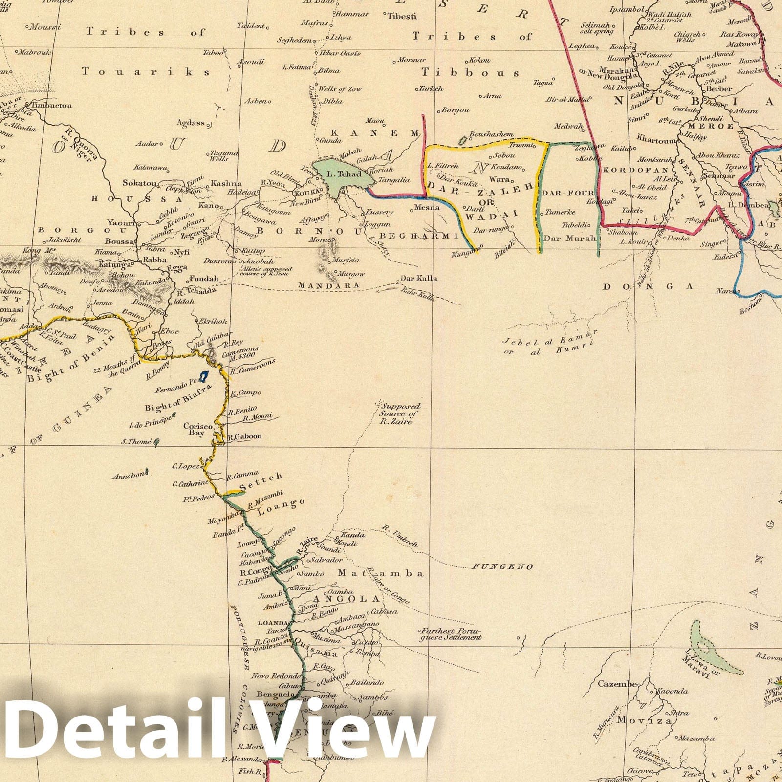 Africa - Geologic Map, 1839 - Historical Map Print
