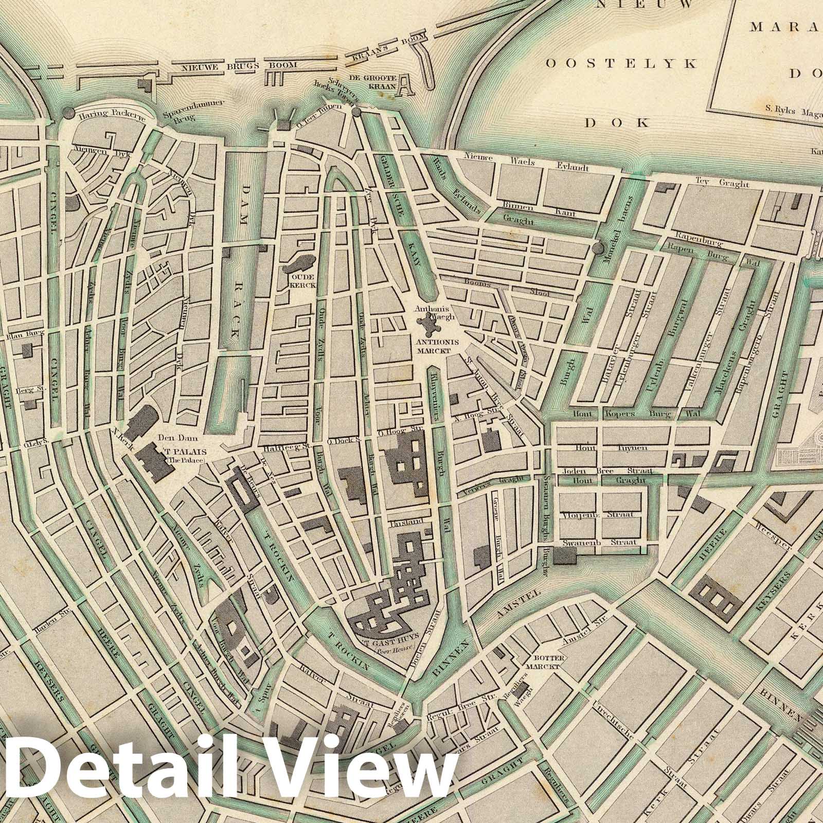 Amsterdam, Netherlands - Geologic Map, 1835 - Historical Map Print