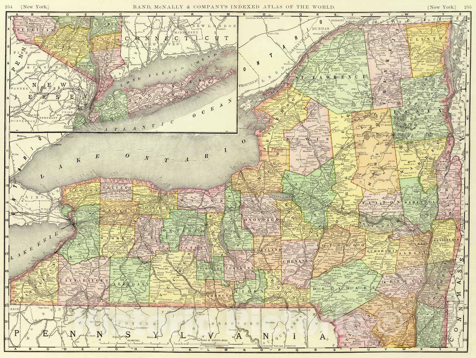 Historic Map : 1897 New York. - Vintage Wall Art