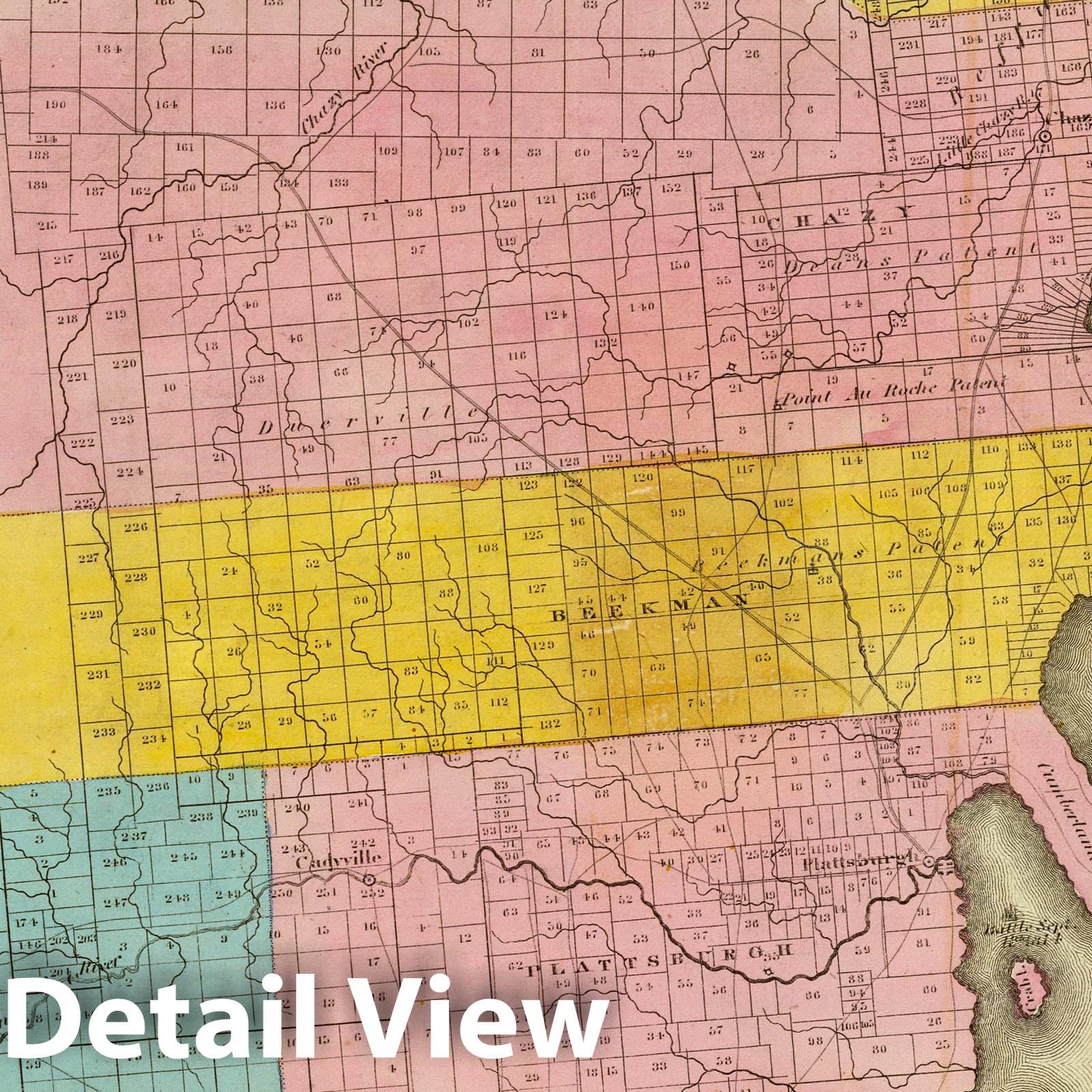 Historic Map : 1829 Clinton County. - Vintage Wall Art