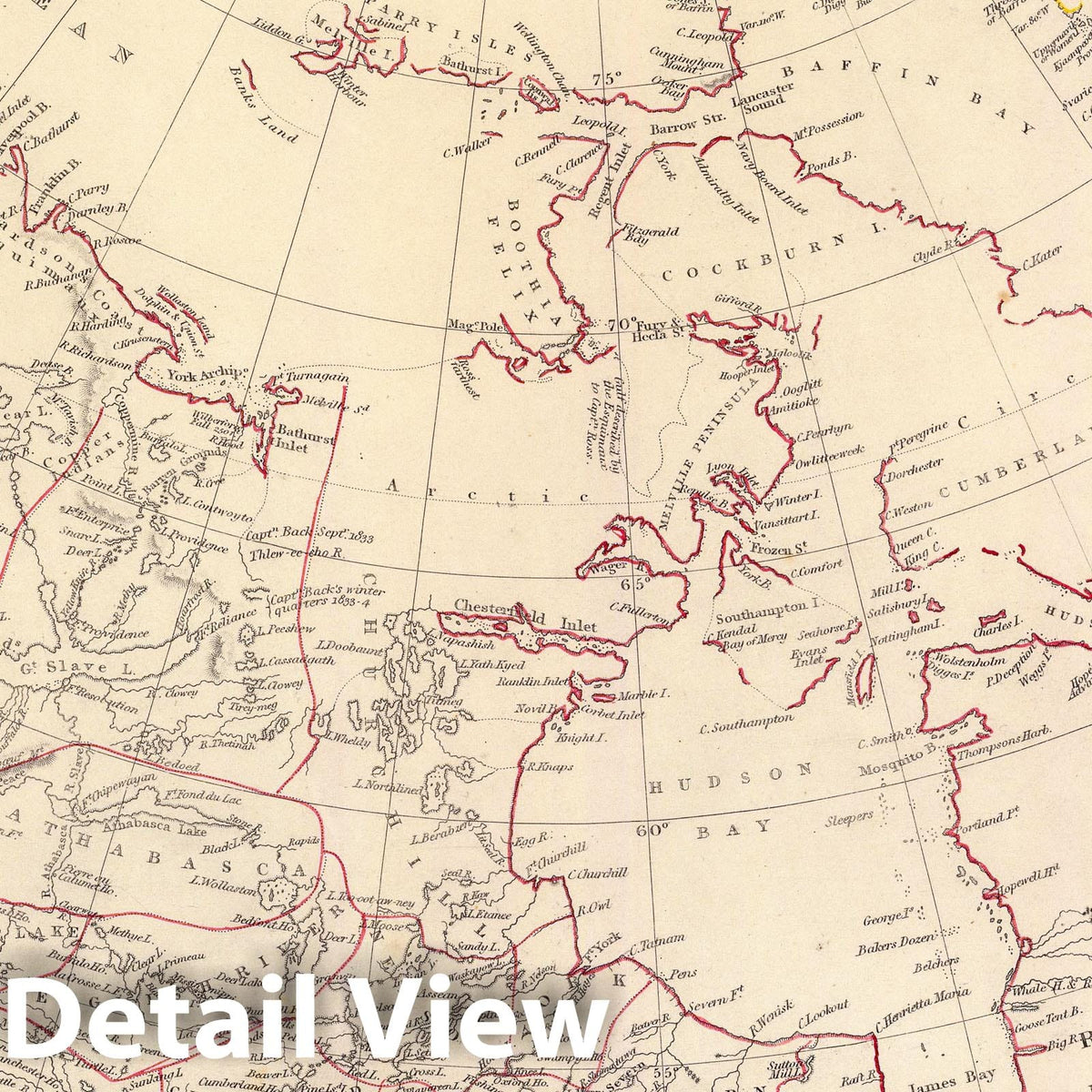 British North America - Geologic Map, 1834 - Historical Map Print