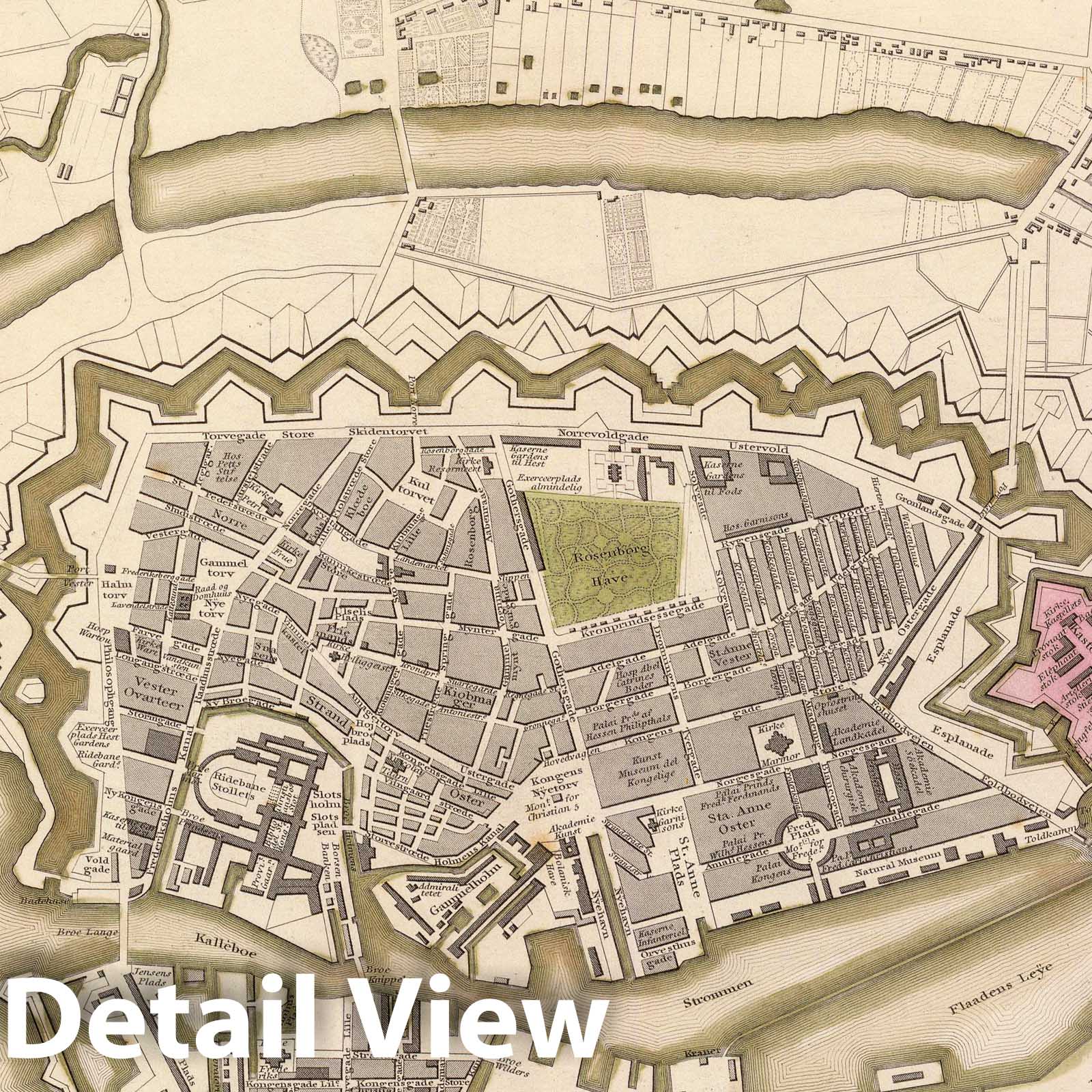 Copenhagen, Denmark - Geologic Map, 1837 - Historical Map Reproduction