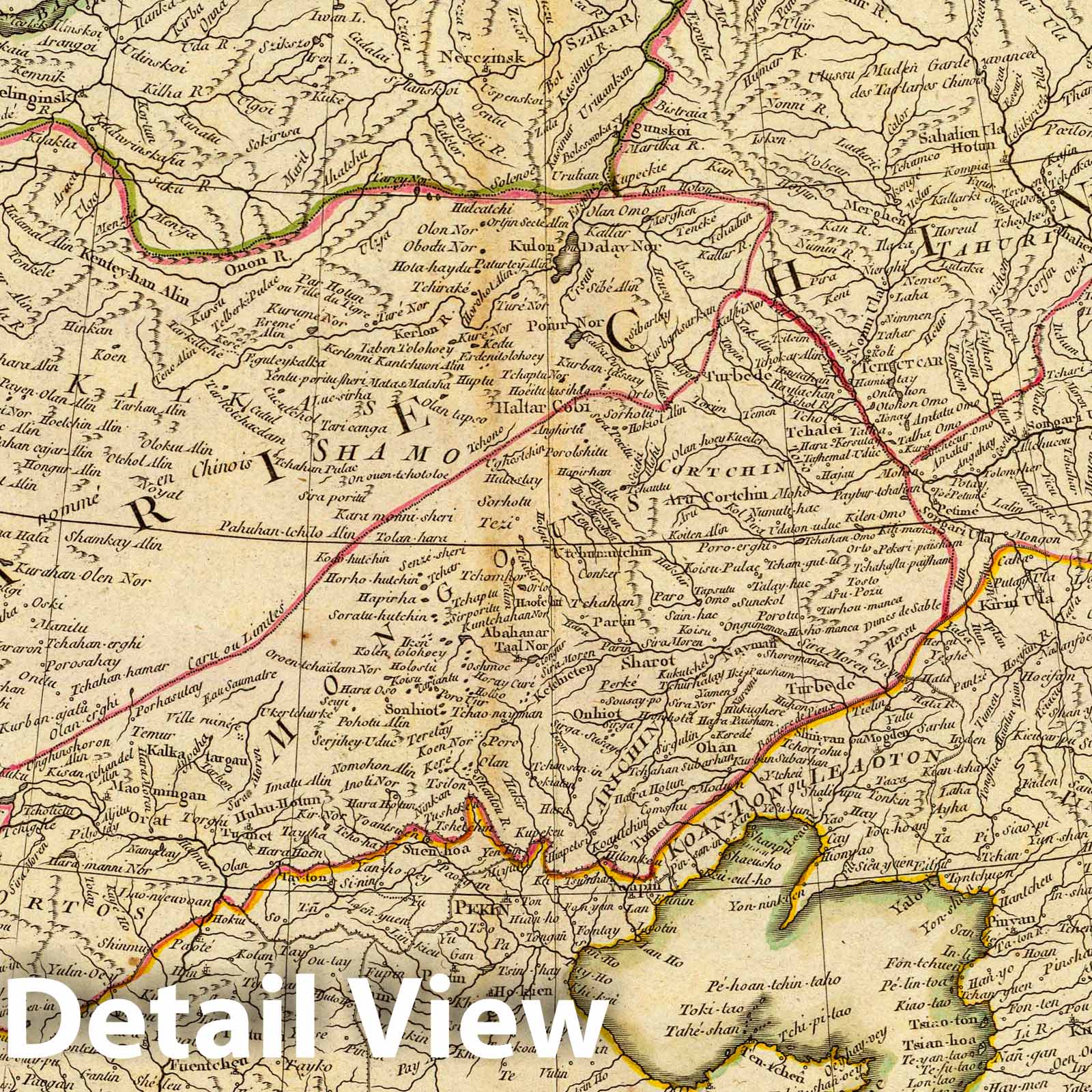 Tartary, China - Boundary Map, 1771 - Historical Map Print