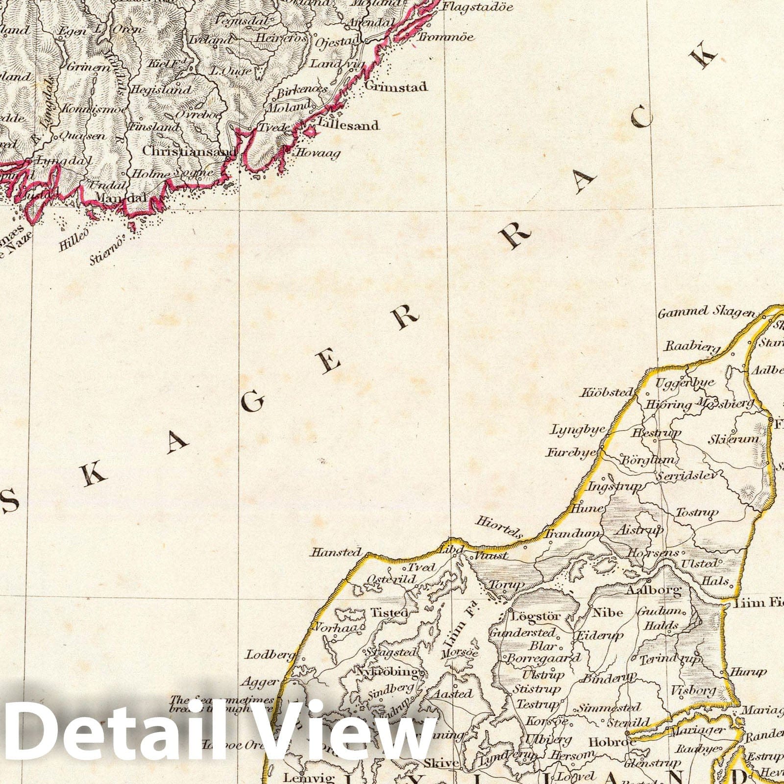 Denmark and Norway - Geologic Map, 1833 - Historical Map Reproduction