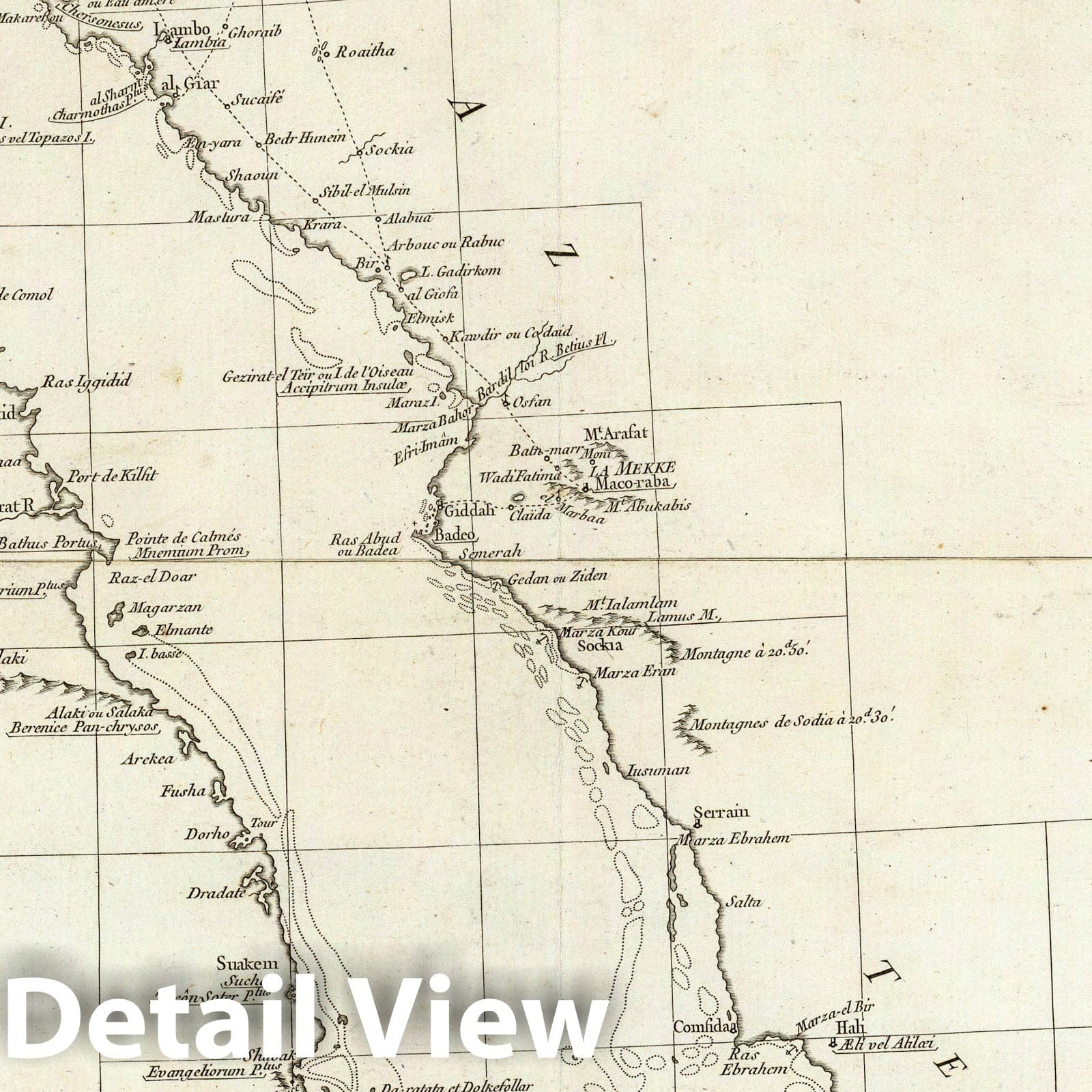 Red Sea and Arabian Gulf - Nautical Chart, 1765