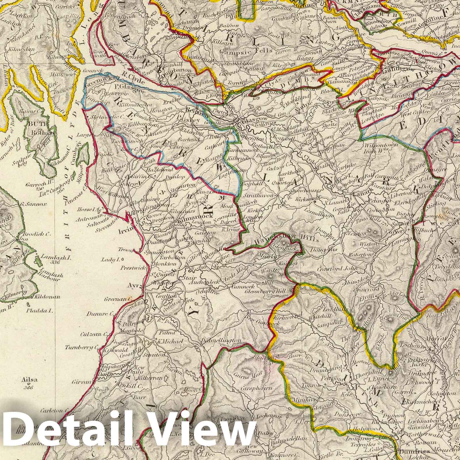 Scotland - Geologic Map, 1834 - Historical Map Print