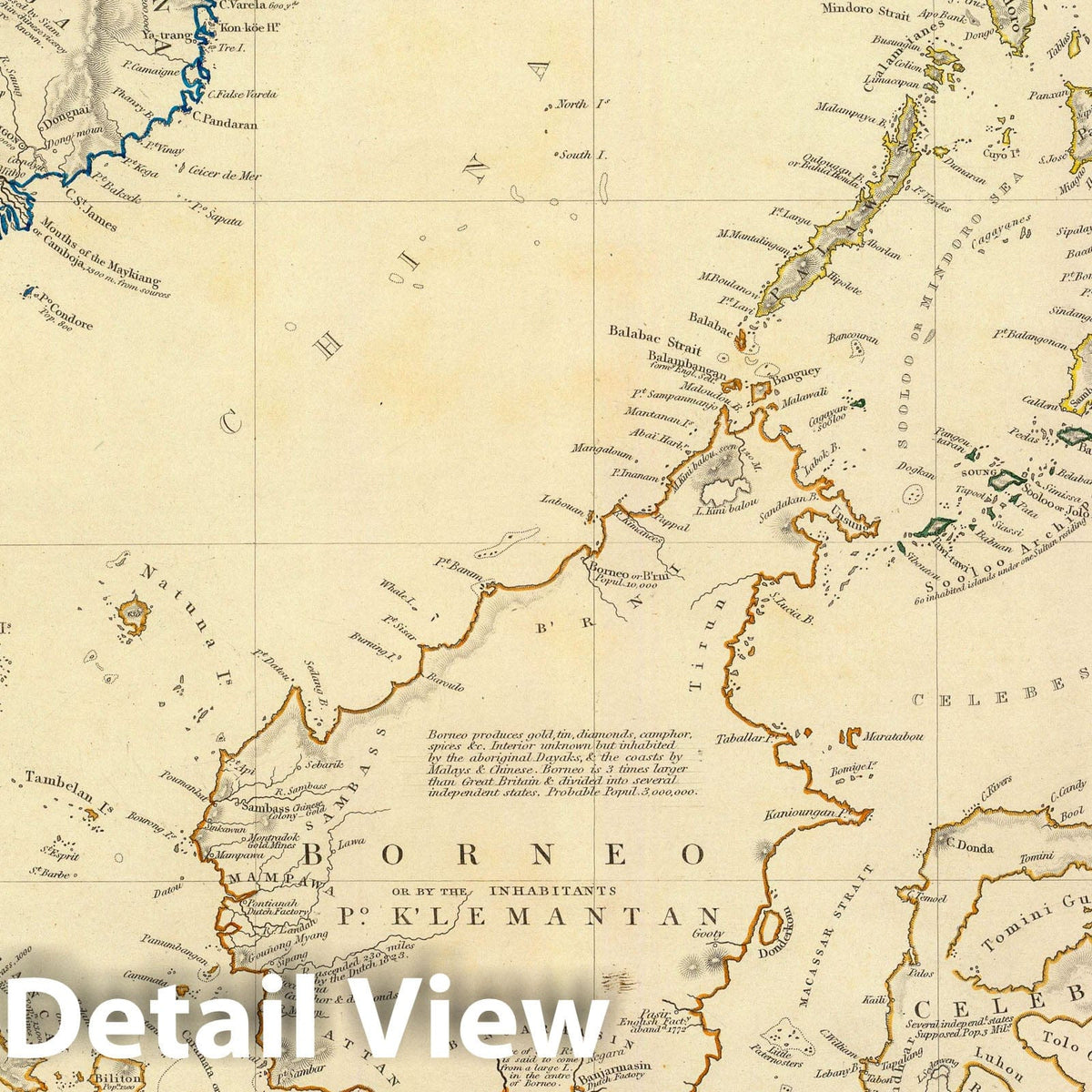 Malay Archipelago - Geologic Map, 1836 - Historical Map Print